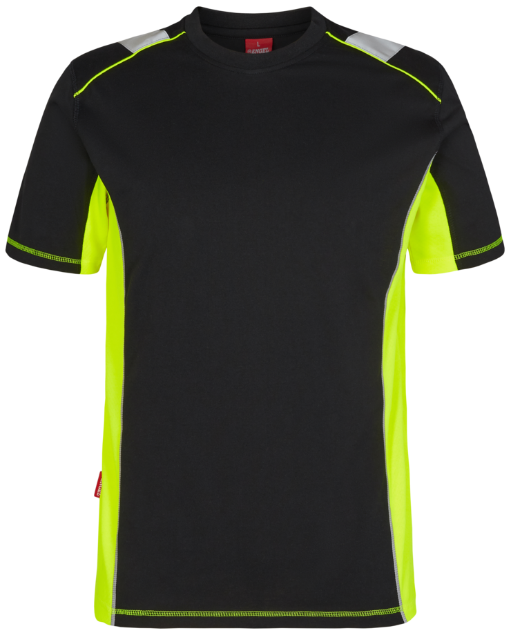 Cargo T-shirt sort/gul 6XL