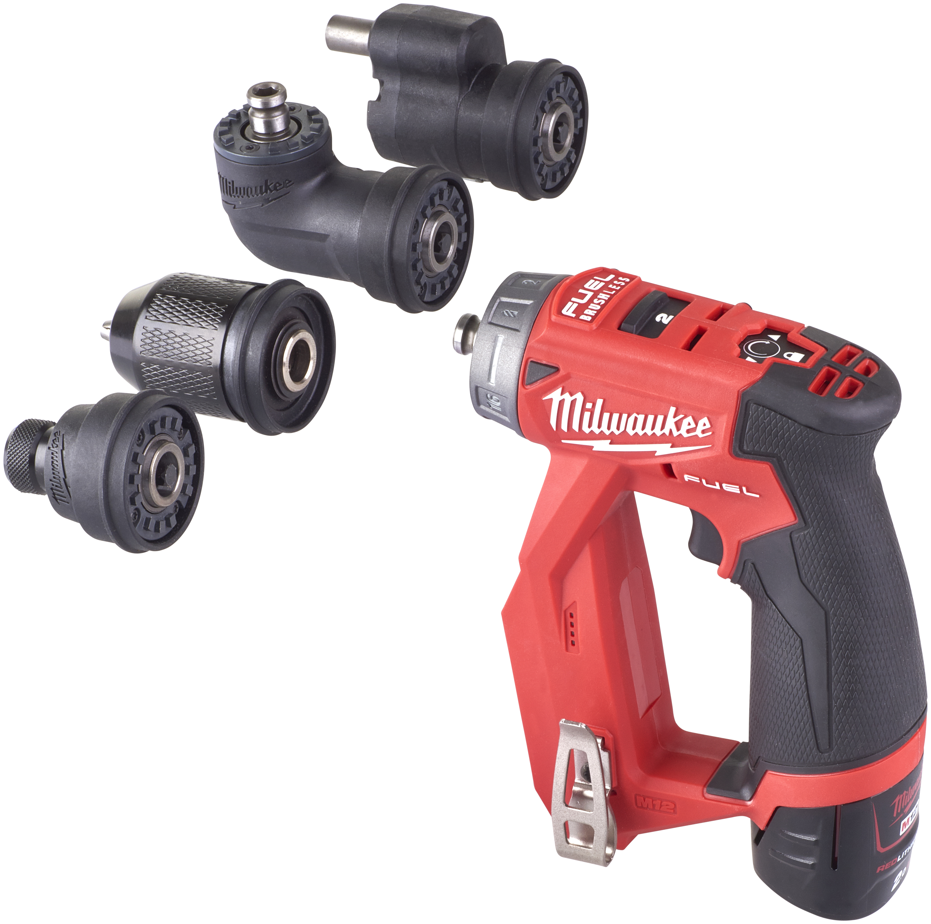 Bore-/skruemask. 4-i-1 2×12V/2Ah M12 FDDXKIT-202X