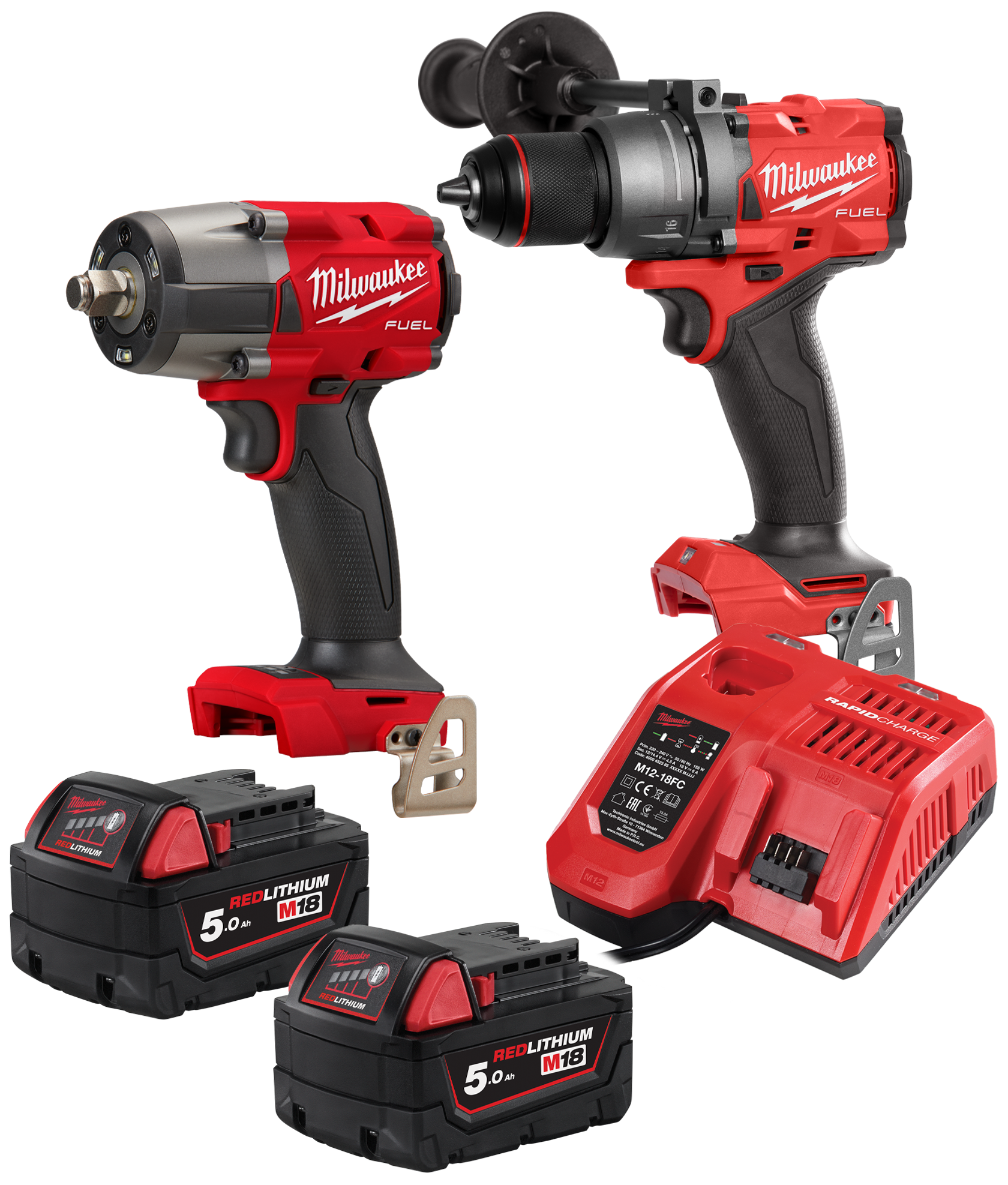 Powerpack 2 maskiner + 2 batterier M18 FPP2F3-502X