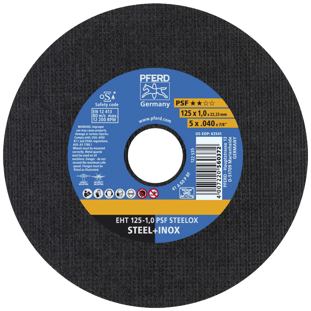 Pferd skæreskive EHT 125-1,0 PSF steelox