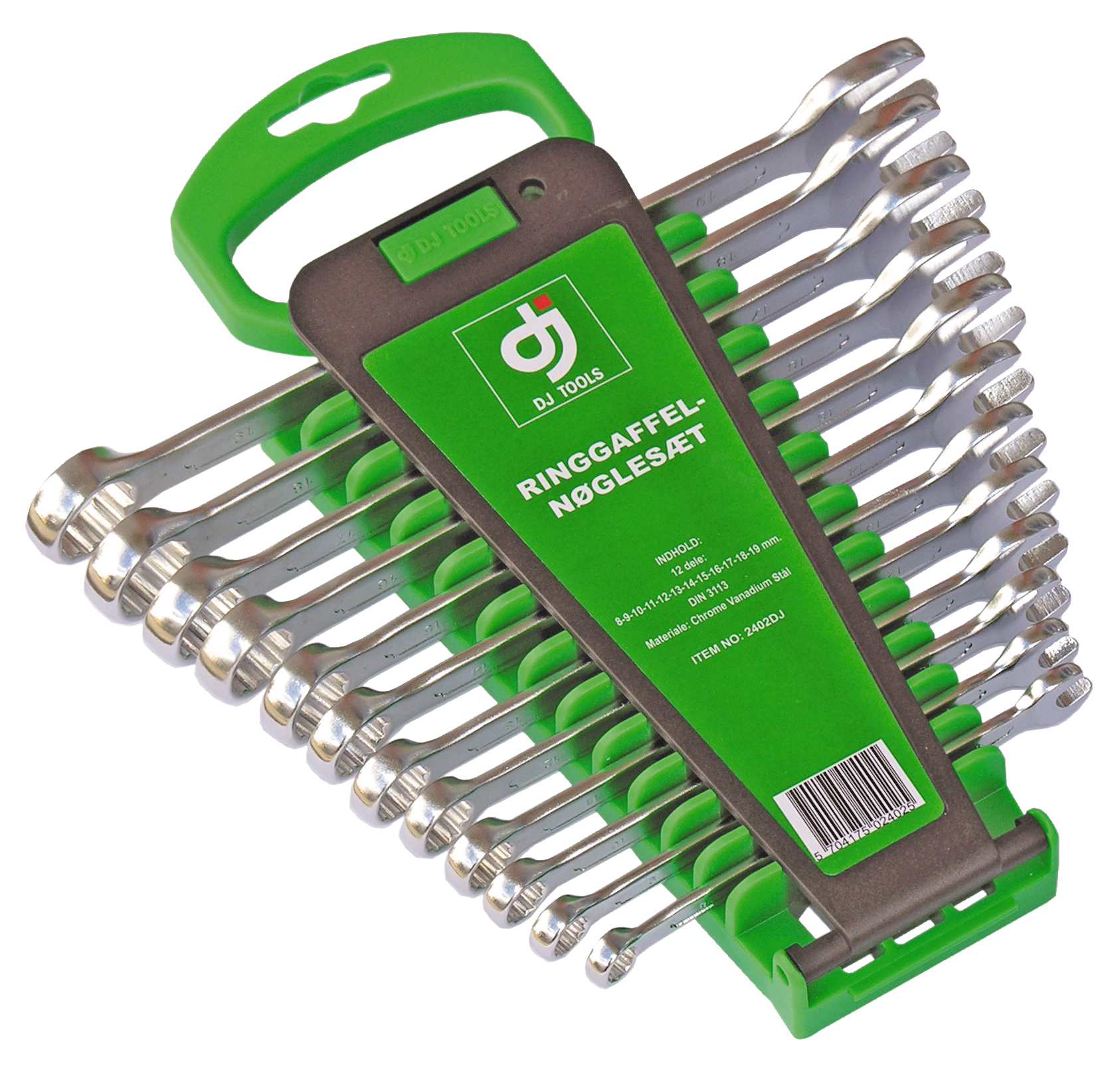 DJ TOOLS ringgaffelnøglesæt 8-19mm 12dele