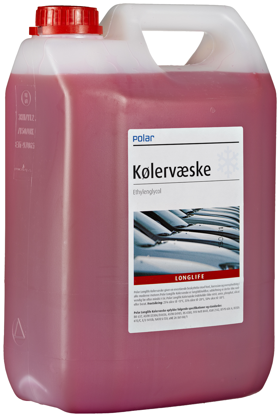 Polar longlife kølervæske rød 5 ltr