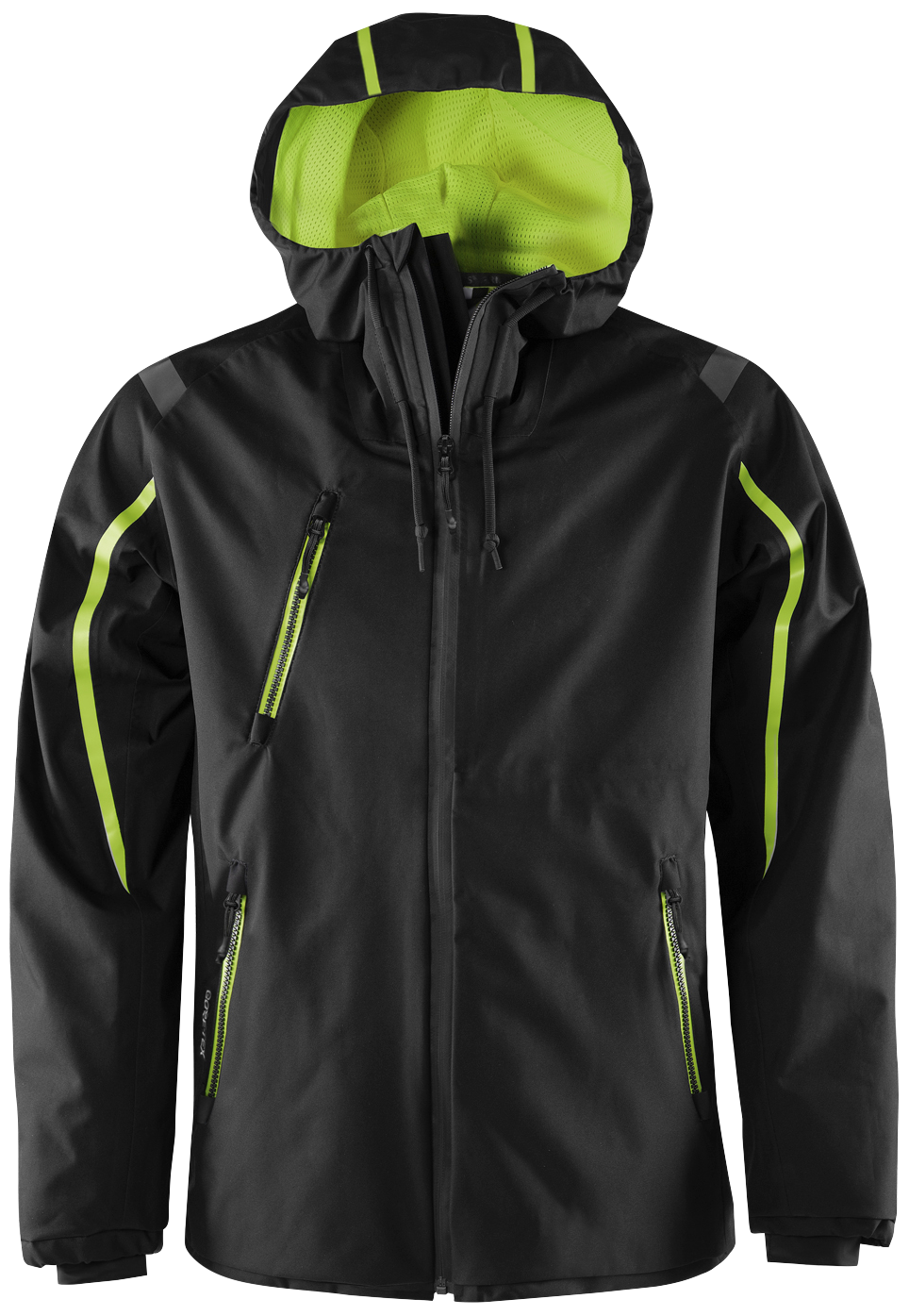 Gore-Tex skaljakke 4864 GXP sort/hi-vis gul 2XL