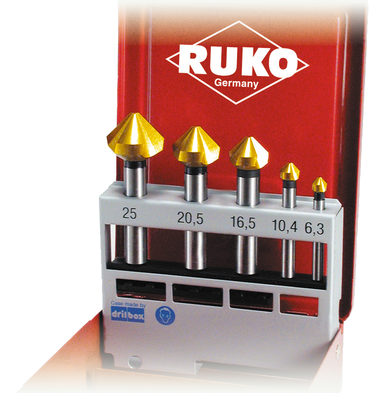 Forsænkersæt HSS-TiN C 6,3-25,0mm