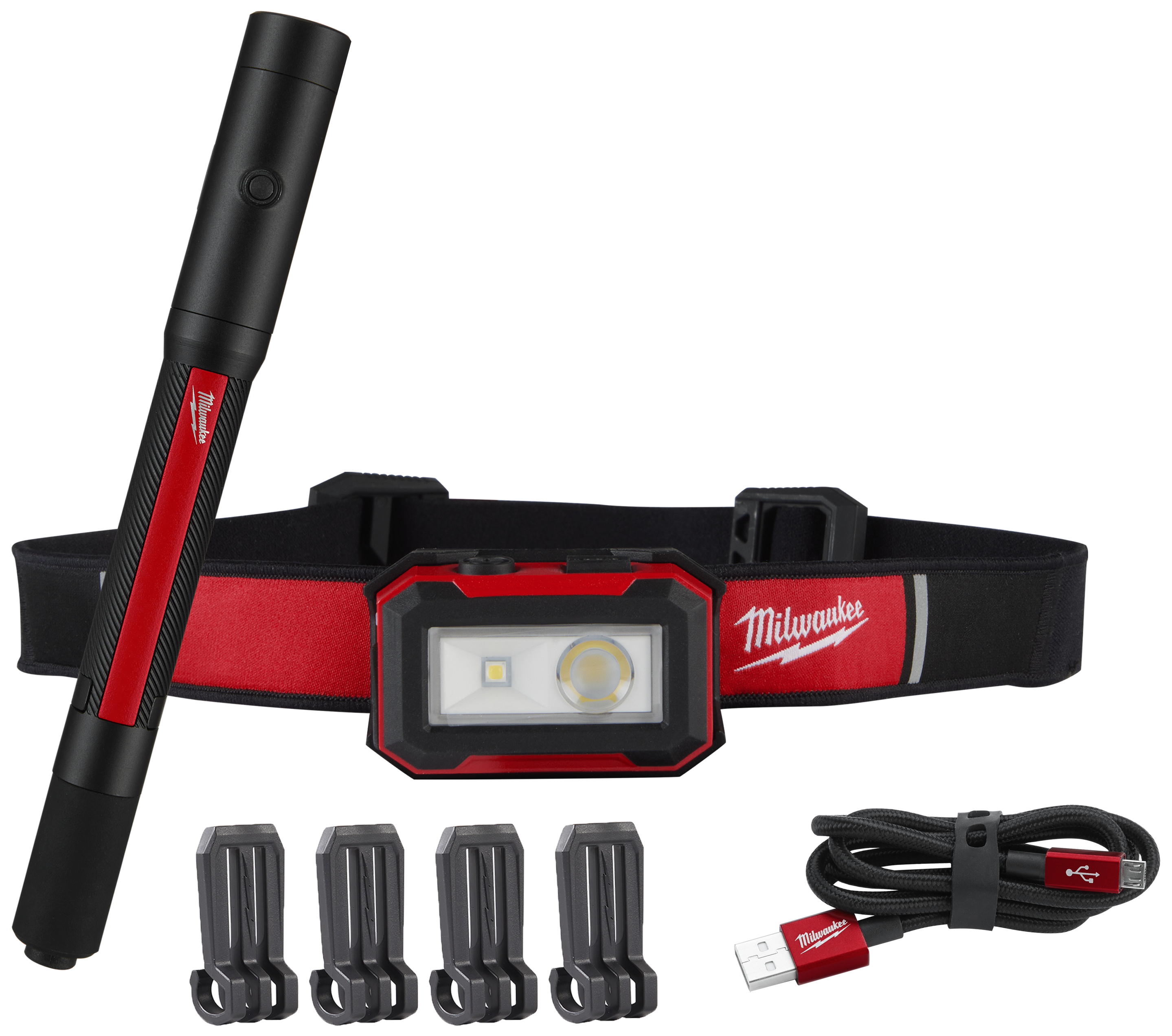 Powerpack: 2 lamper USB-genopl. IR HL450250