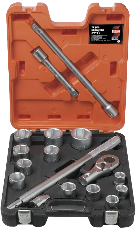 Topnøglesæt SLX-17 3/4" 22-50mm, 17dele
