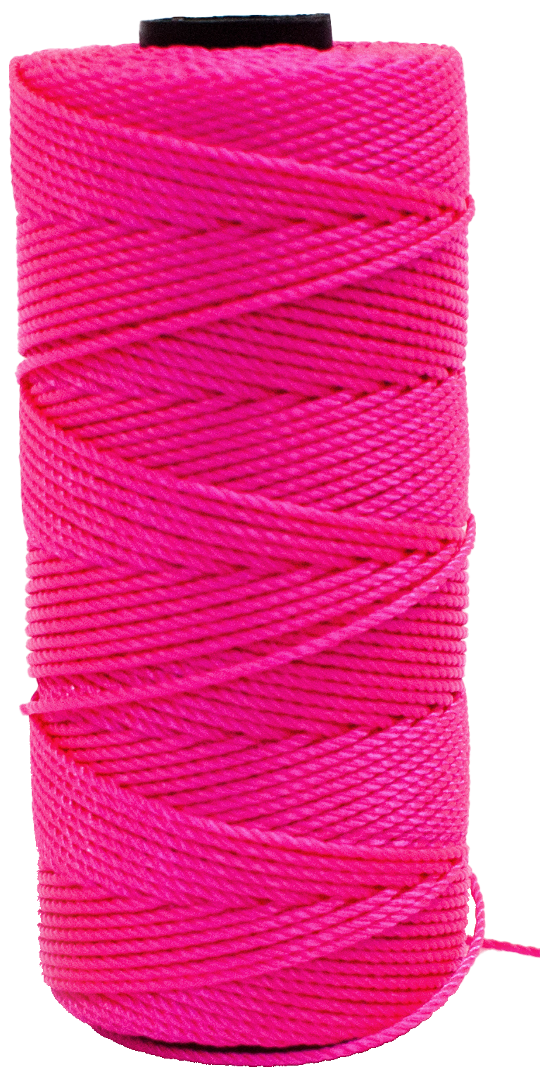 Mursnor 6/8 nylon 3-slået 1,2mm×120m pink