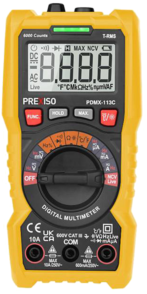 Prexiso PDMX-113C digital multimeter AC/DC 600V