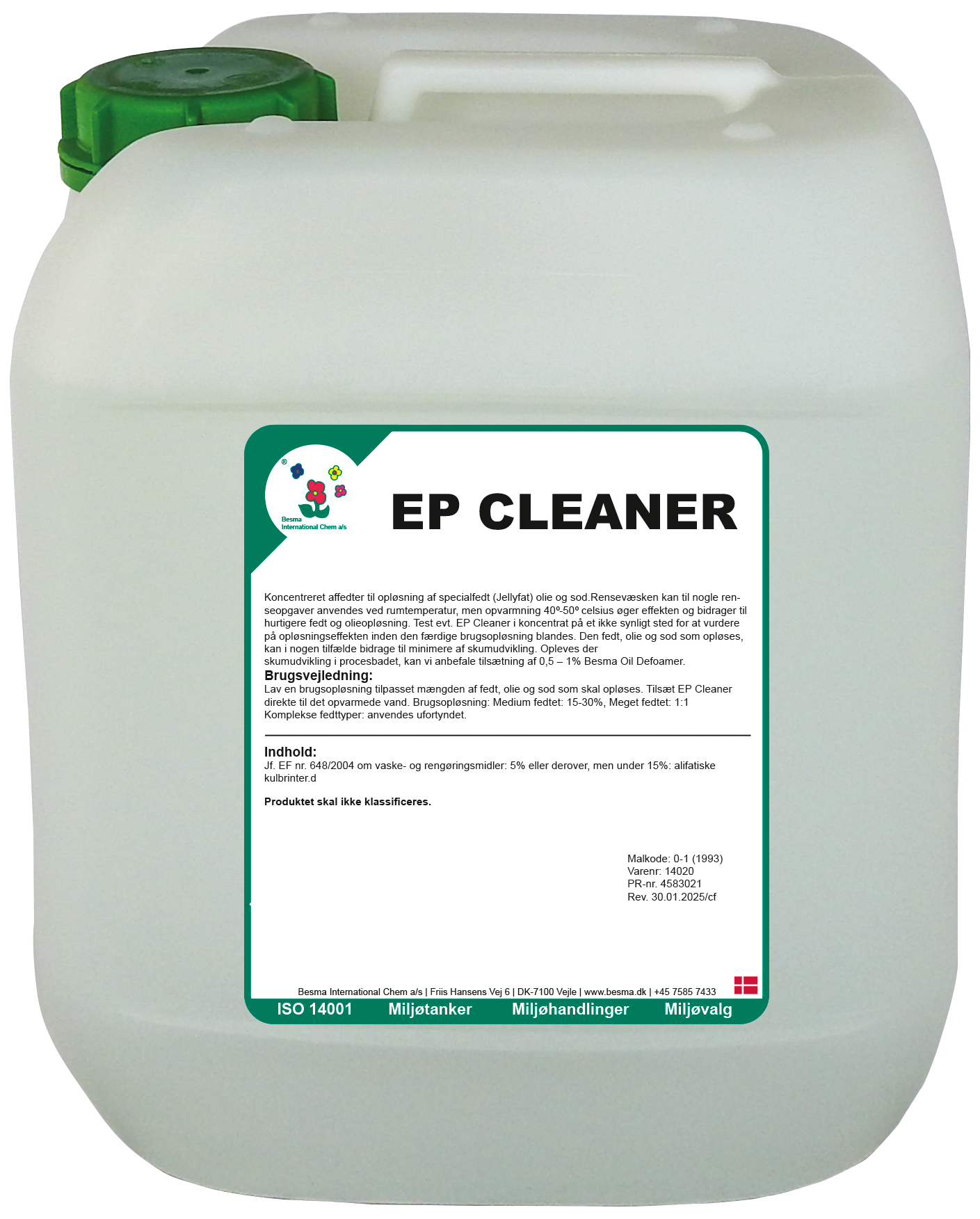 Besma EP Cleaner esterbaseret koldaffedter, 10 ltr