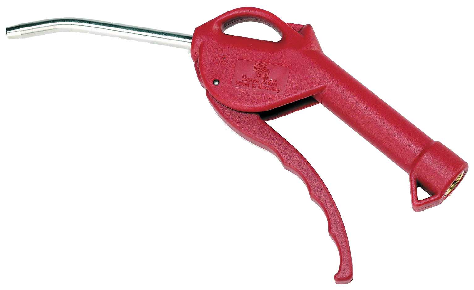 Blæsepistol 8 mm bøjet rød