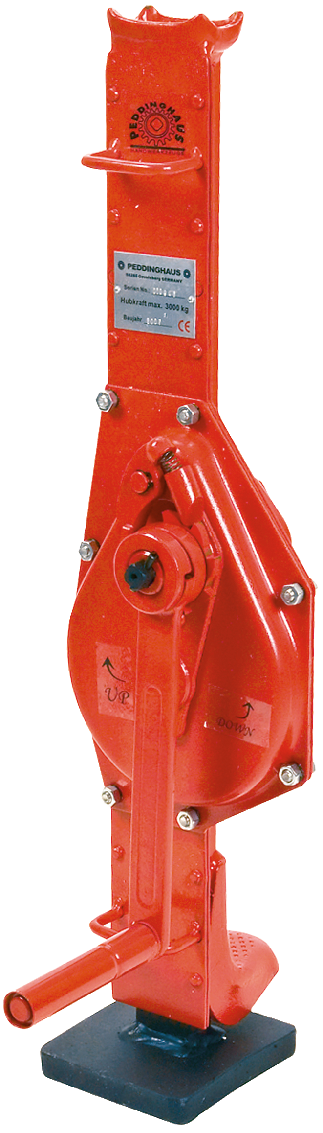 Ståldonkraft m/fast sideklo rød 1,5 ton