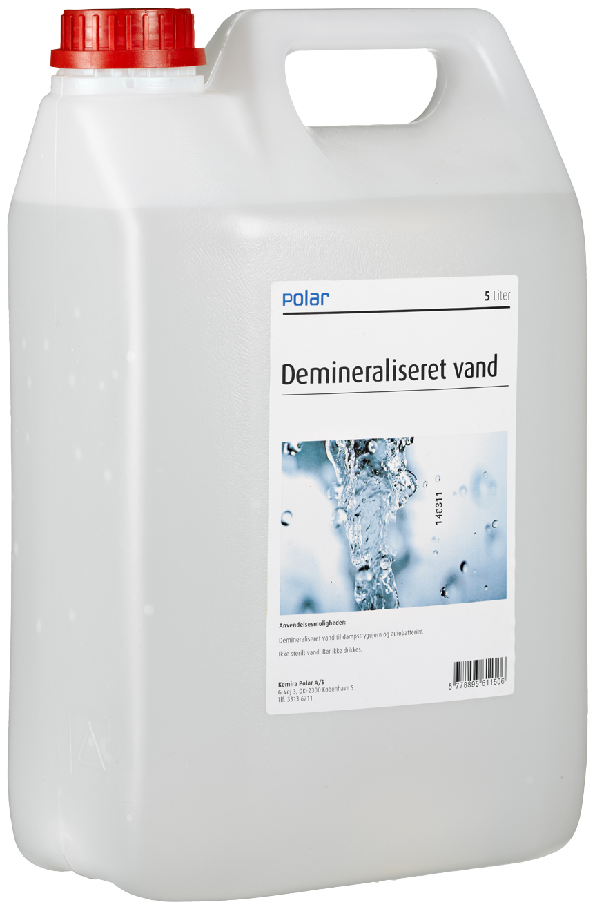 Polar demineraliseret vand 5 ltr
