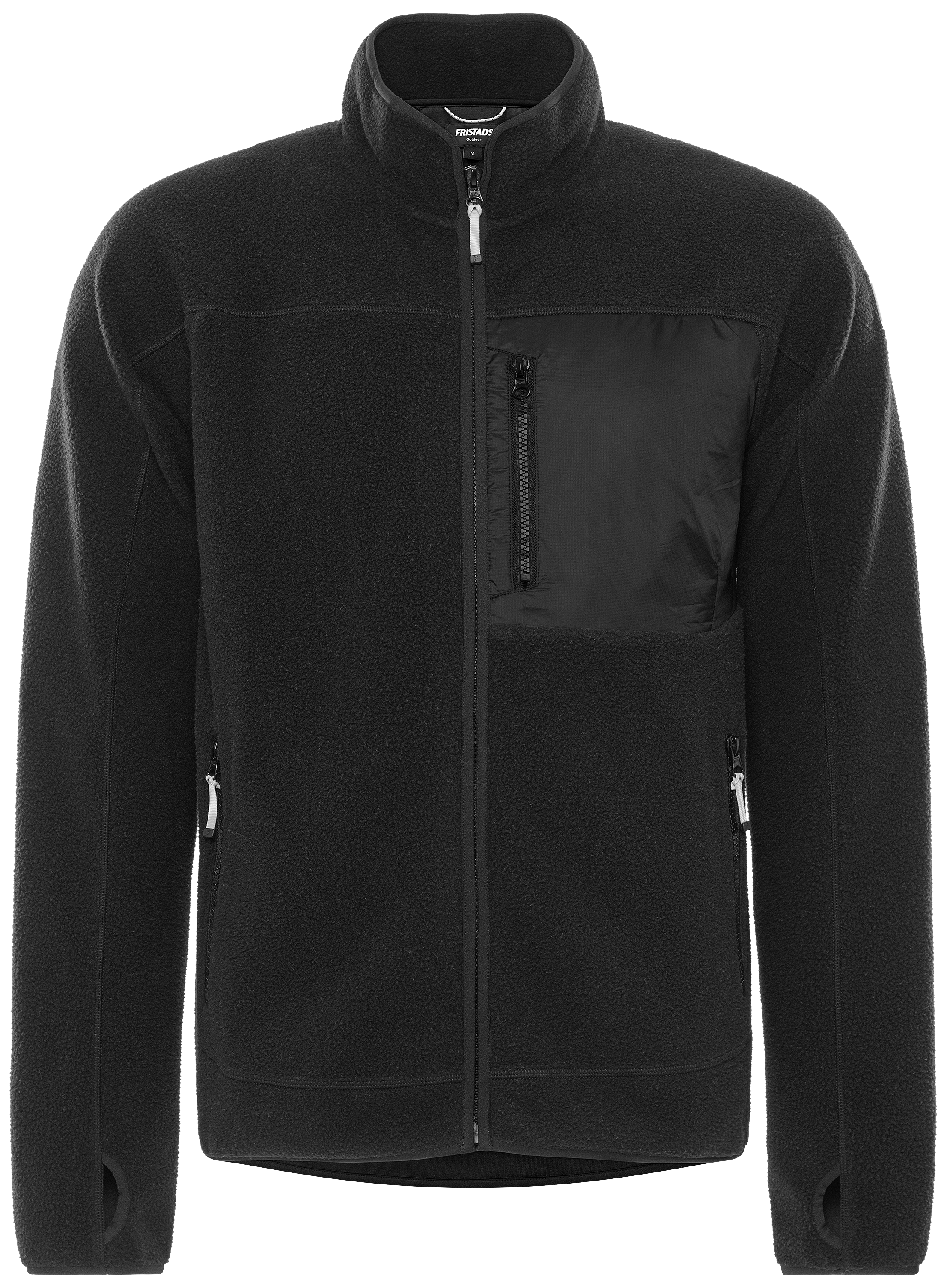 Argon fleecejakke med pilefor sort XL