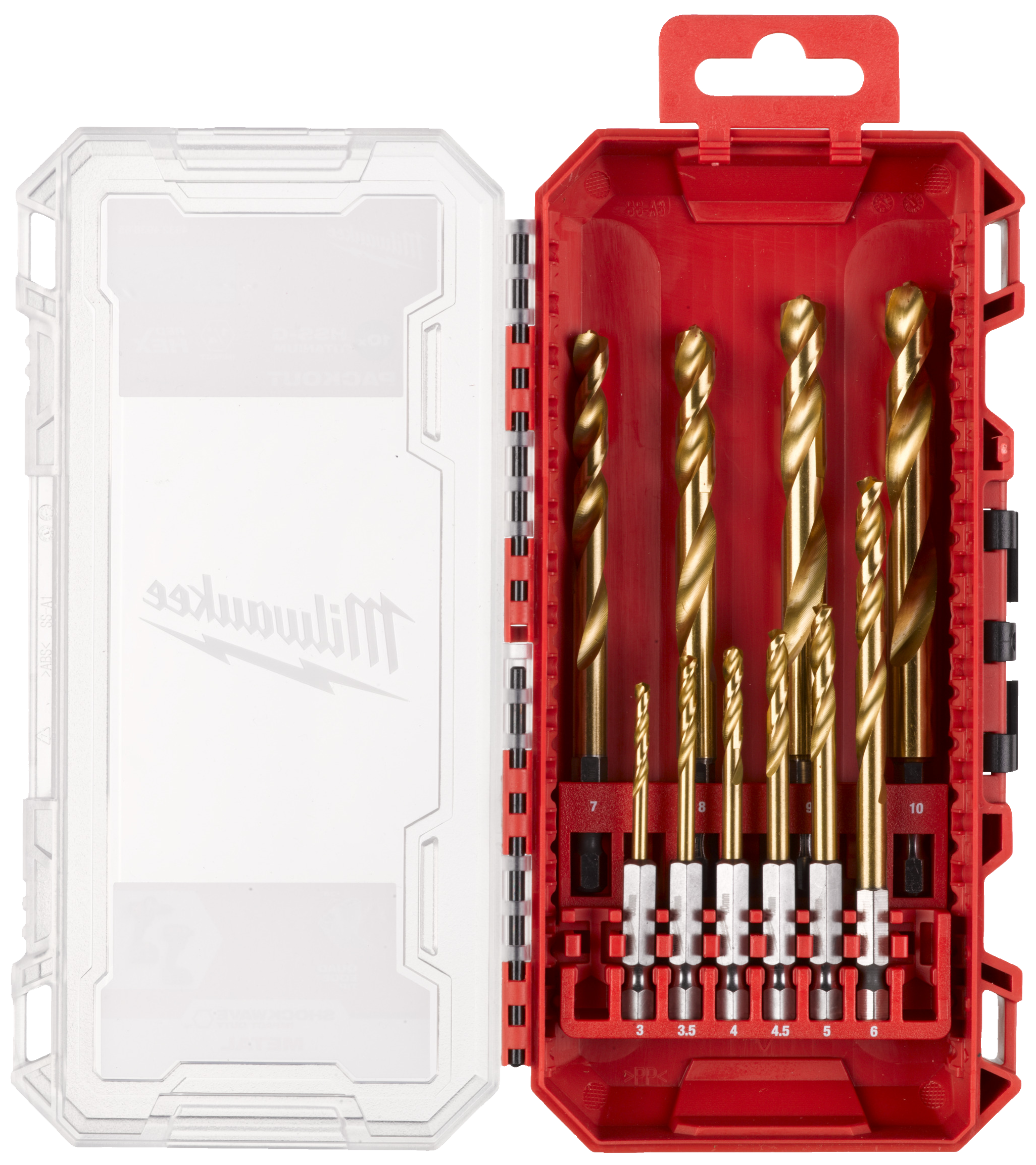 Metalbor HSSG-TiN 1/4" 6kt skaft 3-10mm, sæt 10stk