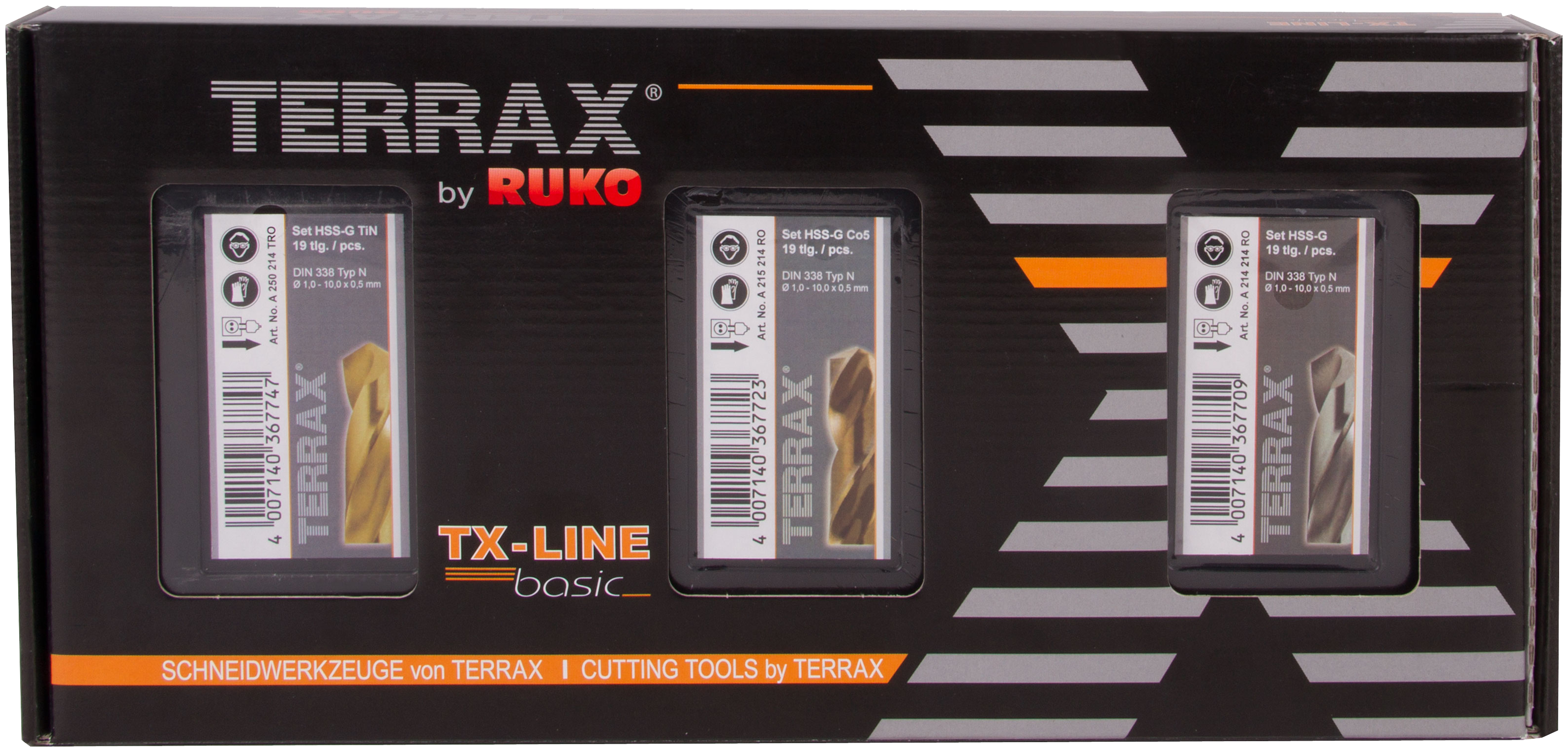 3 borsæt Terrax 1-10×0,5mm