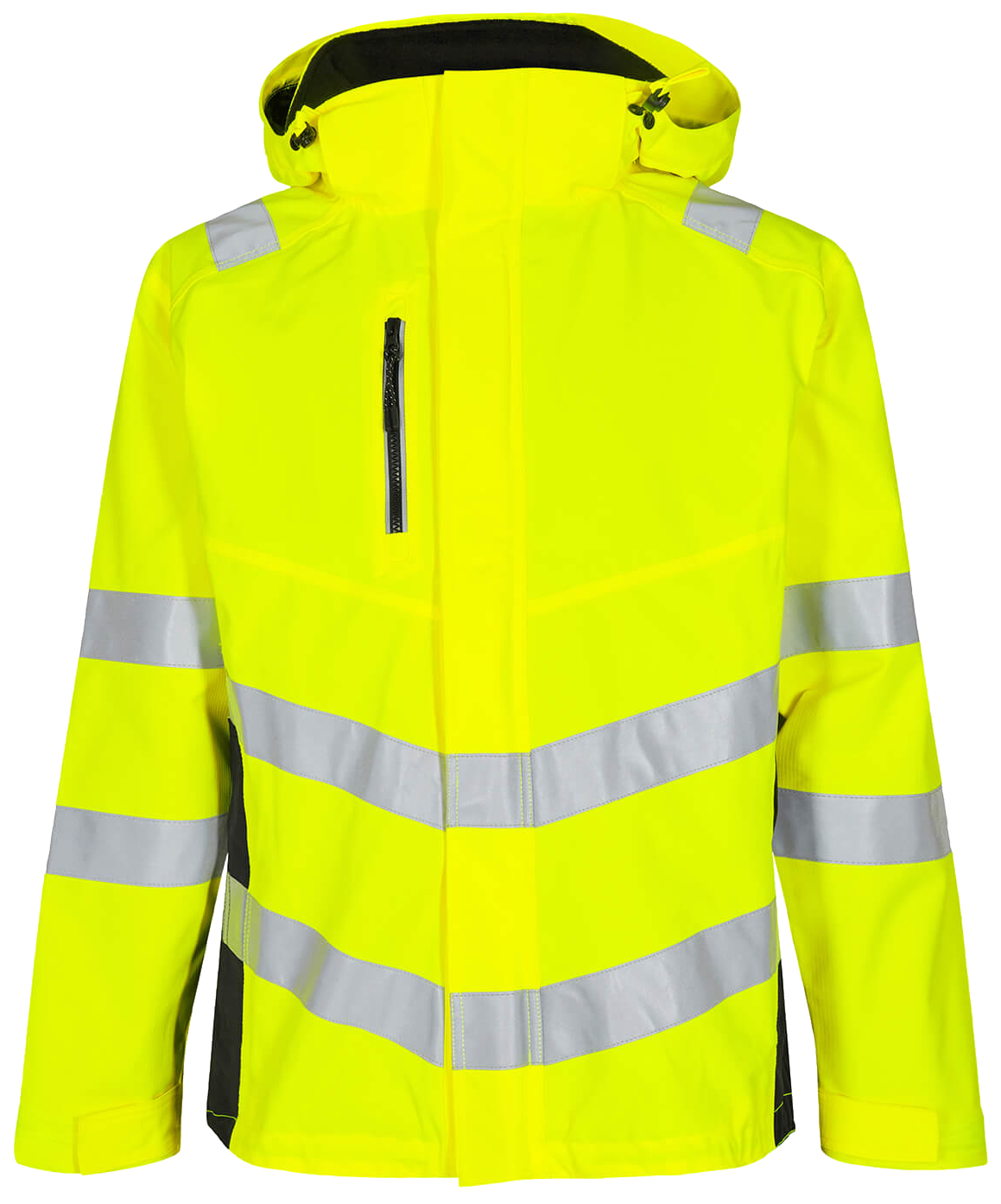 Safety skaljakke zip-in hi-vis gul/sort 6XL