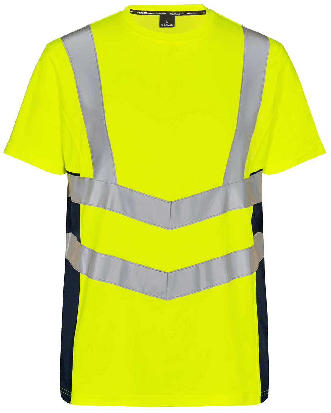 Safety T-shirt hi-vis gul/blue ink L