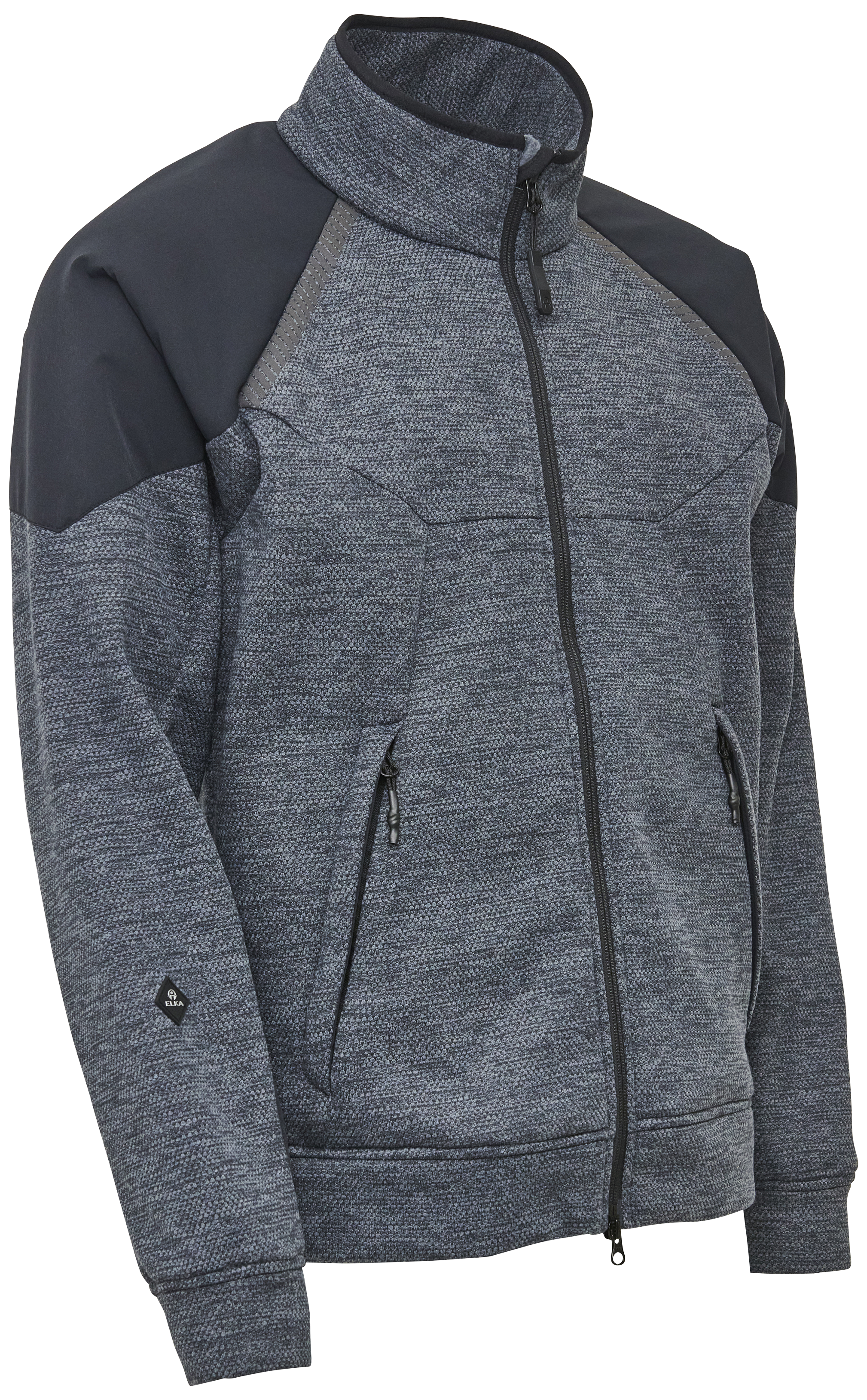Fleece midlayer jakke 150016 grå melange S