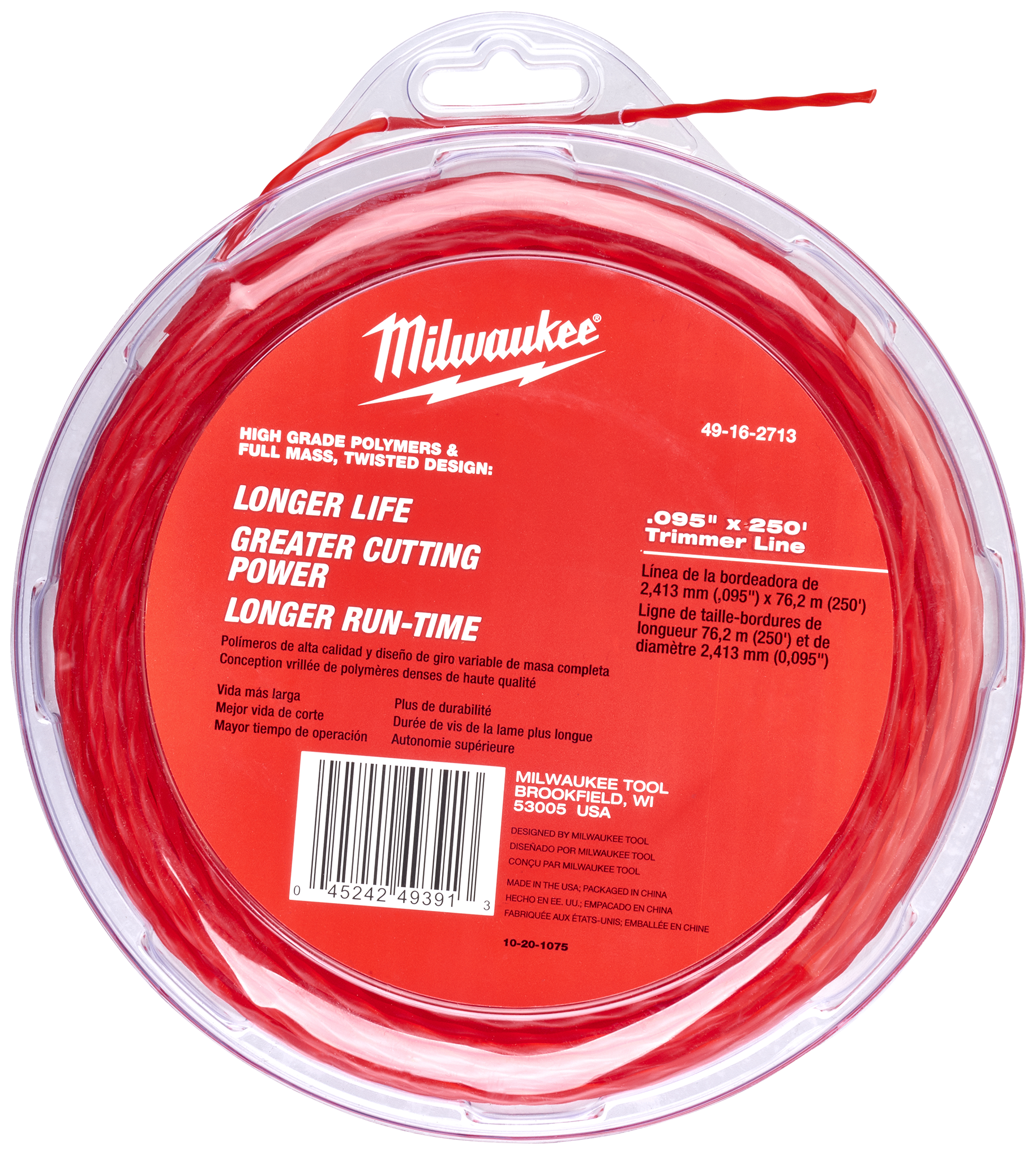 Tråd t/græstrimmer ø2,4mm × 76 mtr