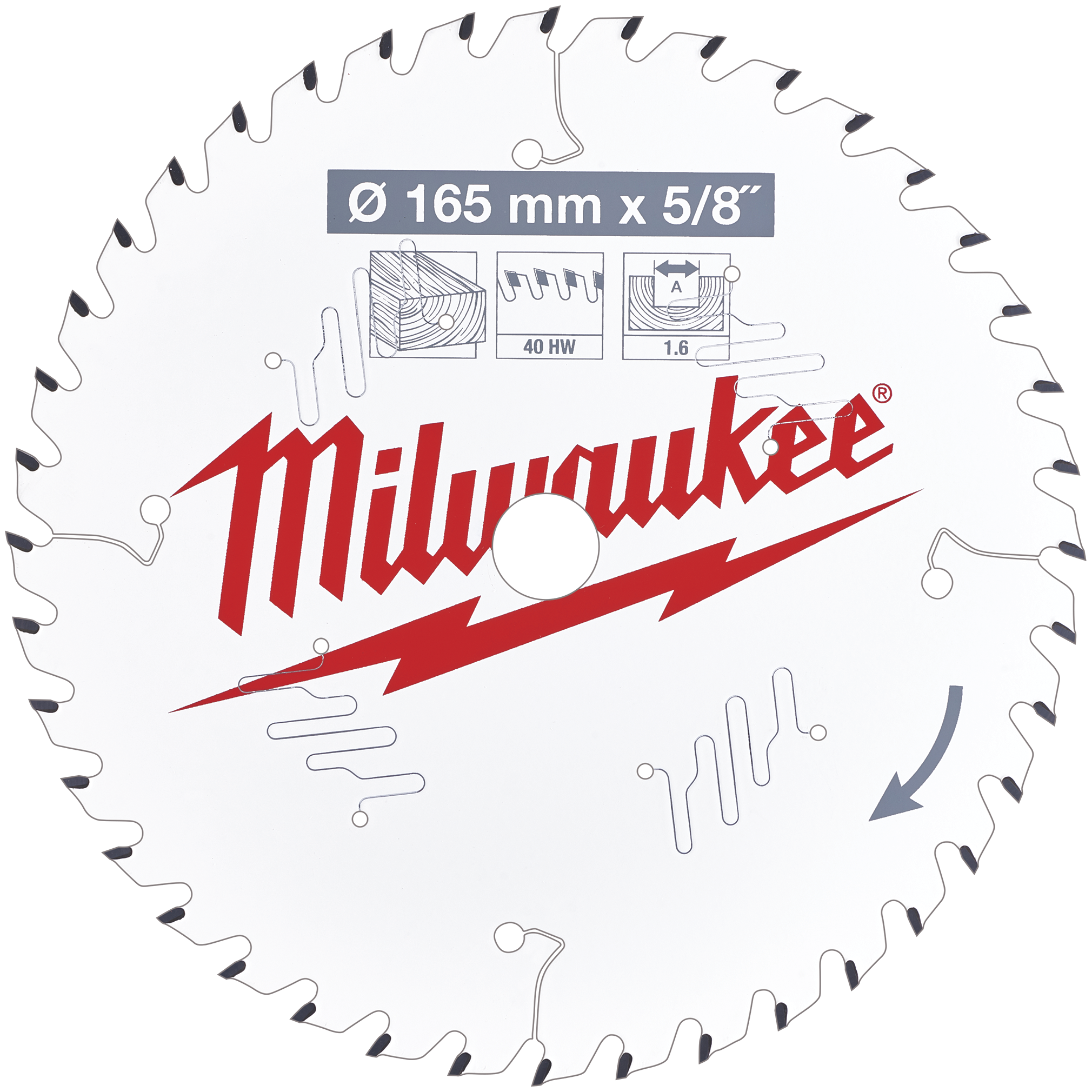 Rundsavklinge PW 165×15,87×1.6mm 40ATB
