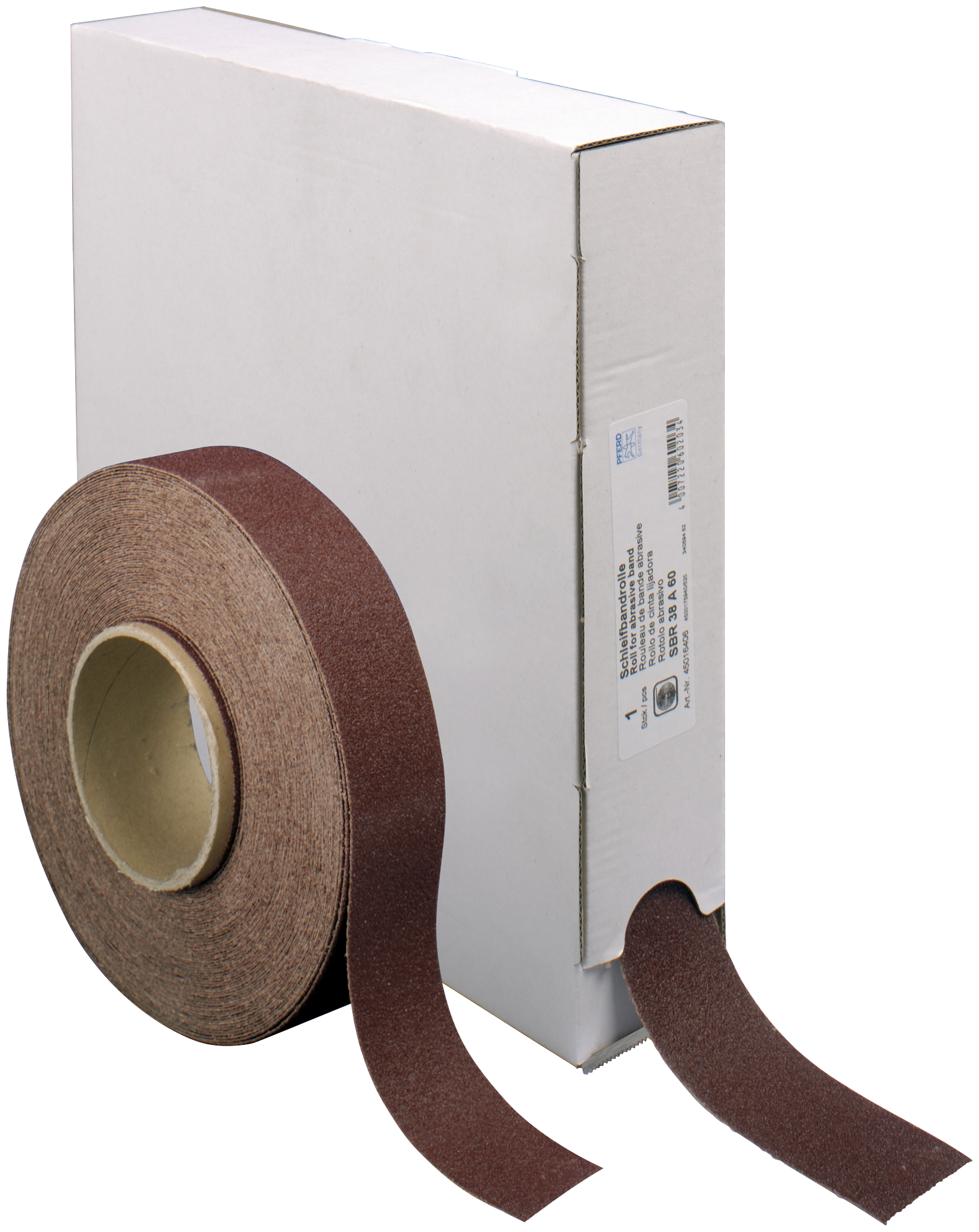 Pferd smergellærred SBR 38mm × 25mtr korn A150