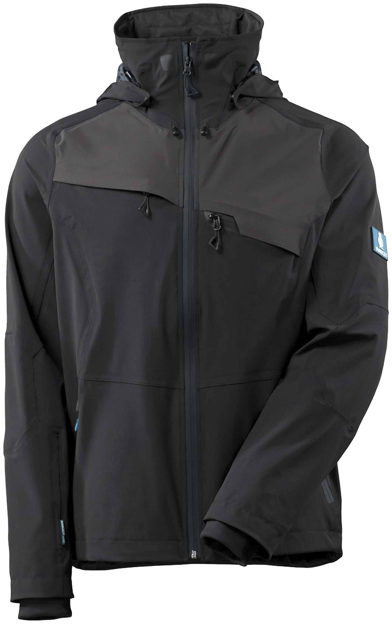 Skaljakke stretch vandtæt sort/mørk antracit S