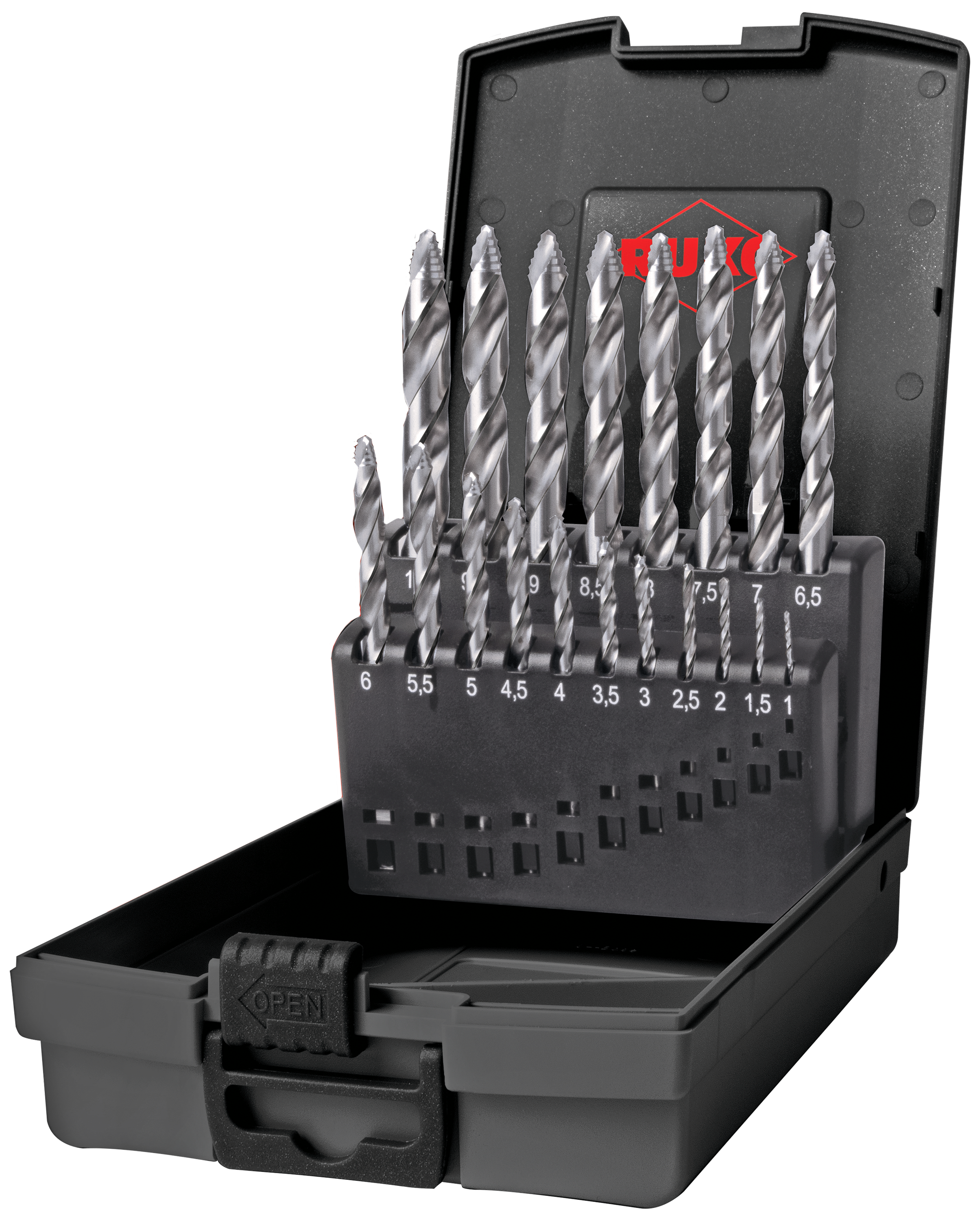 Spiralborsæt HSS-G Flowstep 19stk 1-10×0,5mm