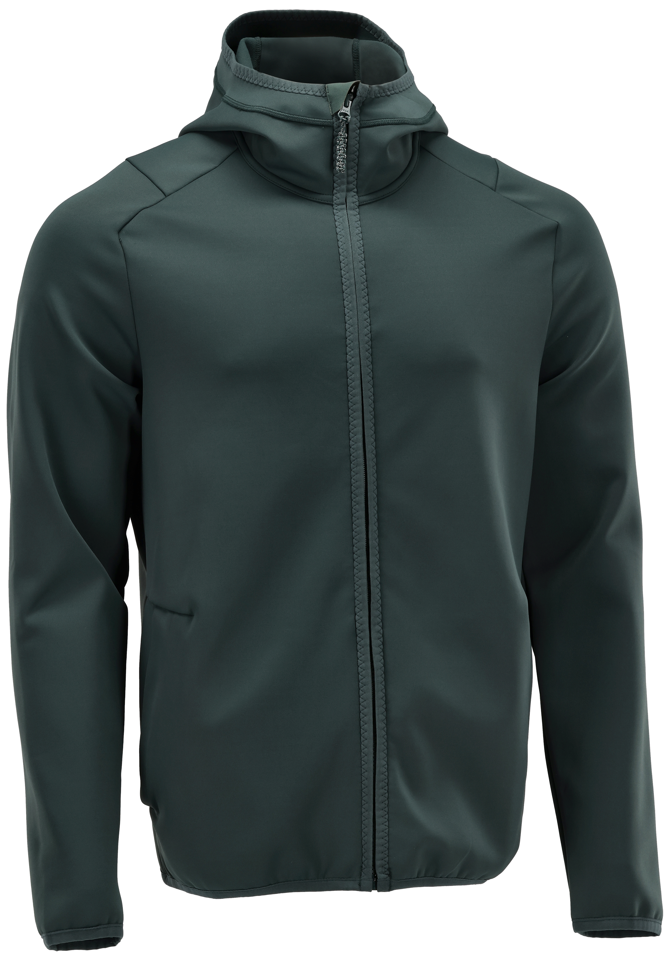 Customized fleecetrøje m/hætte skovgrøn S