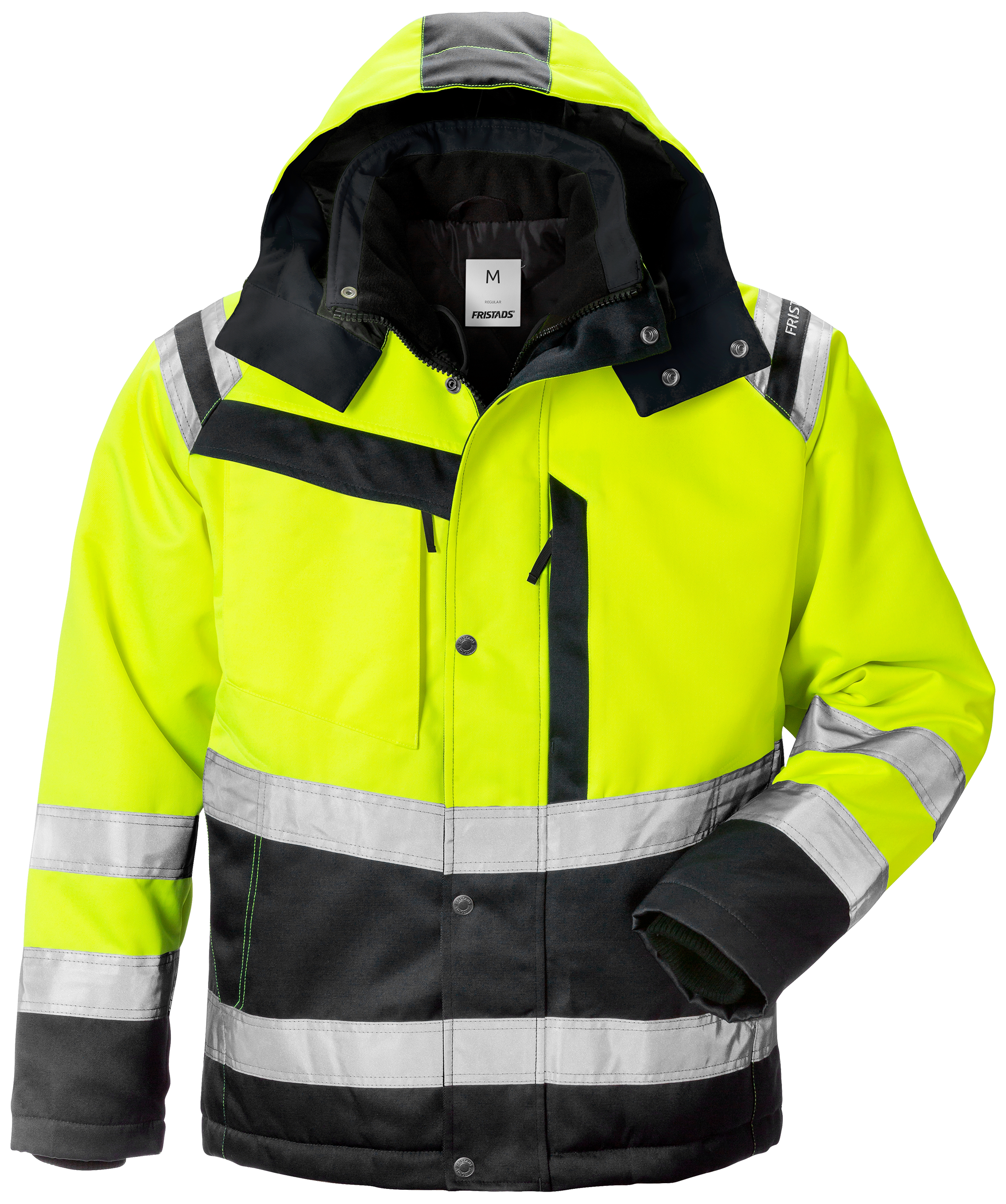 Hi-vis vinterjakke kl.3 4043 gul/sort 2XL