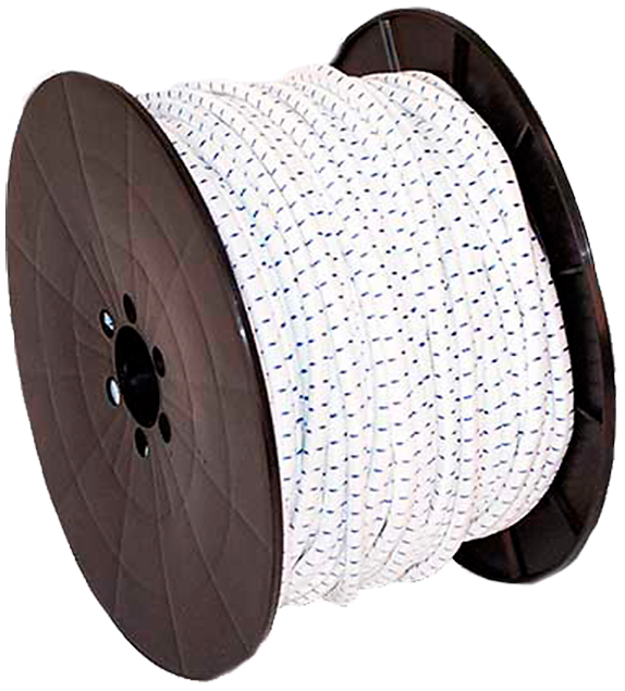 Elastikreb hvid/blånisret 8mm 50m